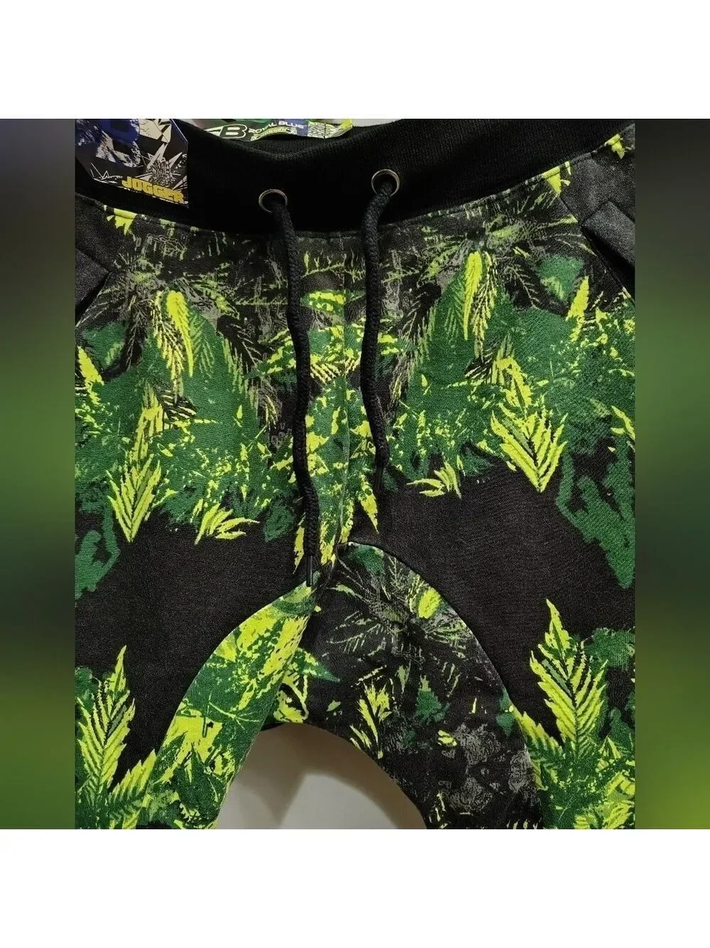 ROYAL BLUE PRINT JOGGER TERRY POP ART JUNGLE FLORAL PANTS